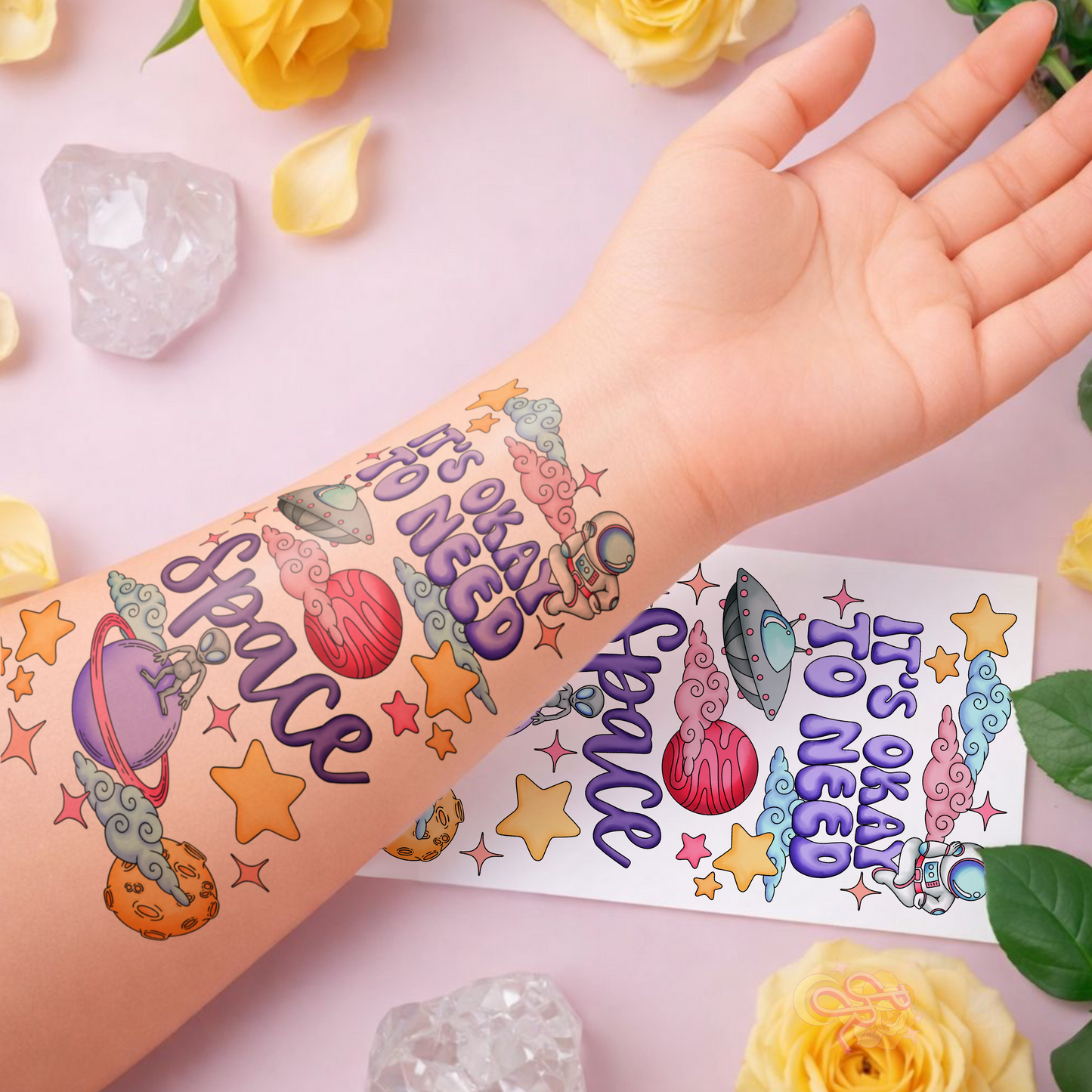 It’s Okay to Need Space | Pre Colour Temporary Tattoo