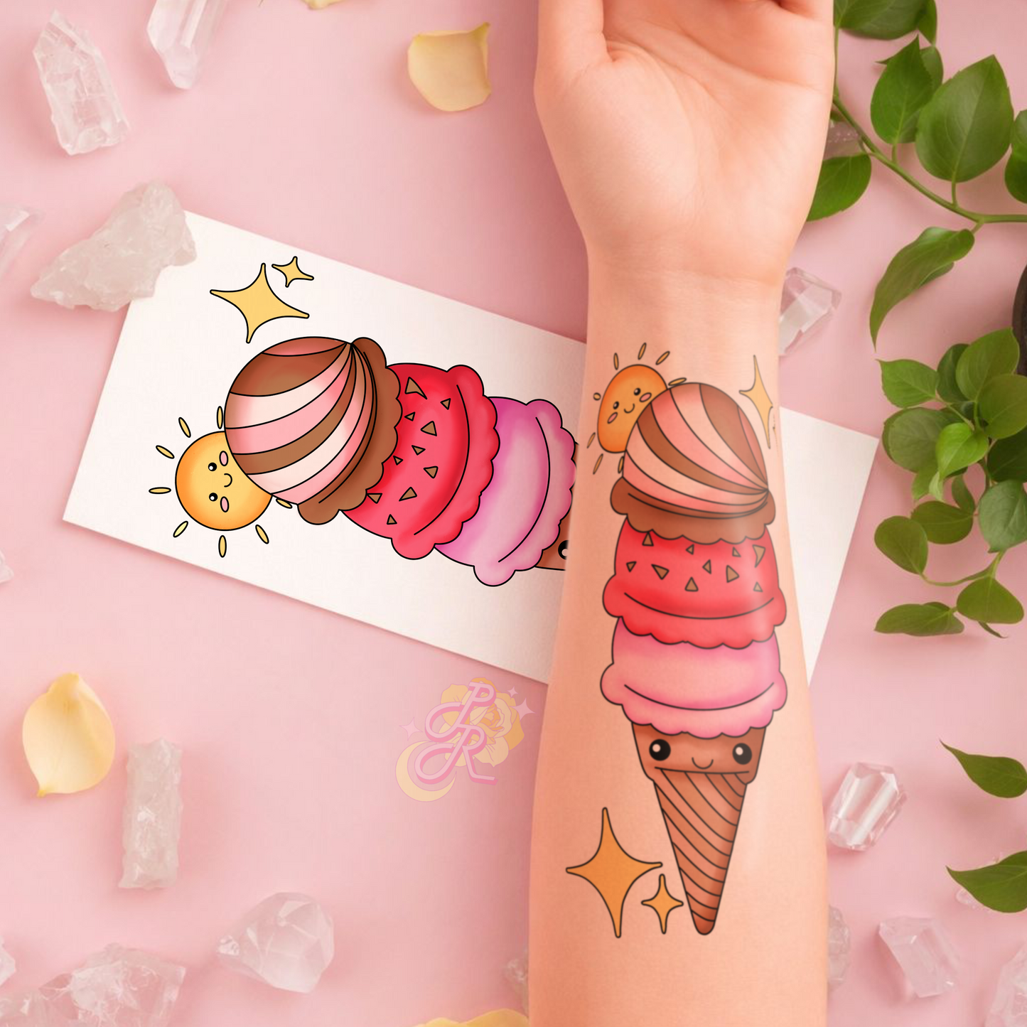 Frosty Sweetheart | Pre Colour Temporary Tattoo
