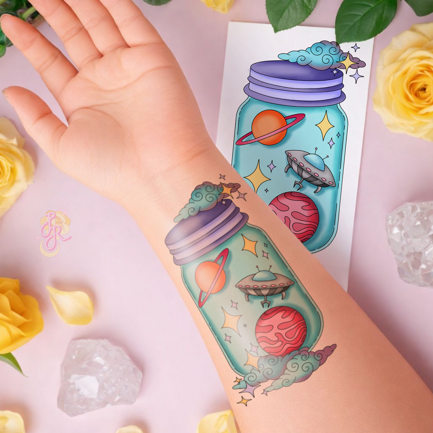 Pocket Universe | Pre Colour Temporary Tattoo