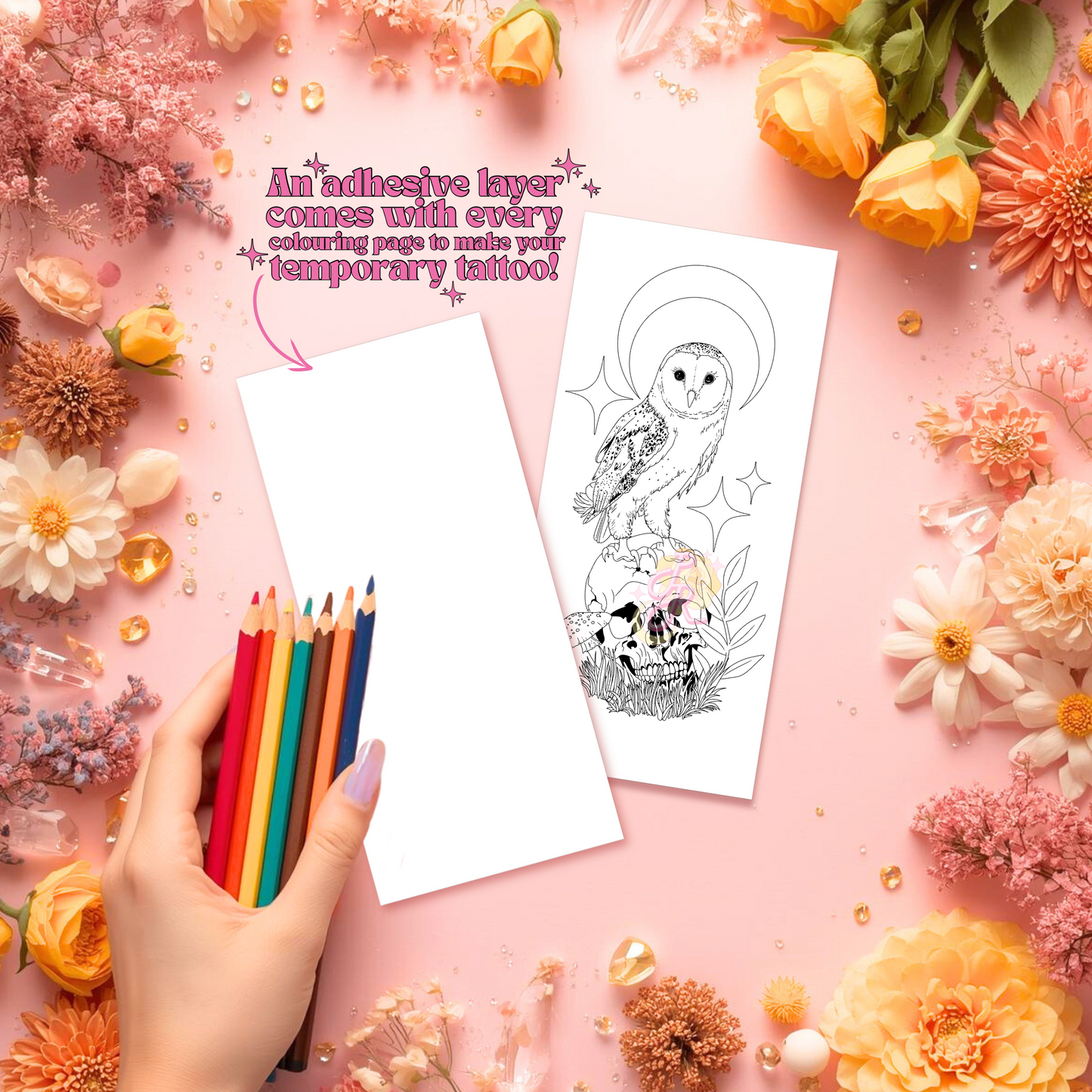 Wisdom in the Pines | Pre Colour Temporary Tattoo