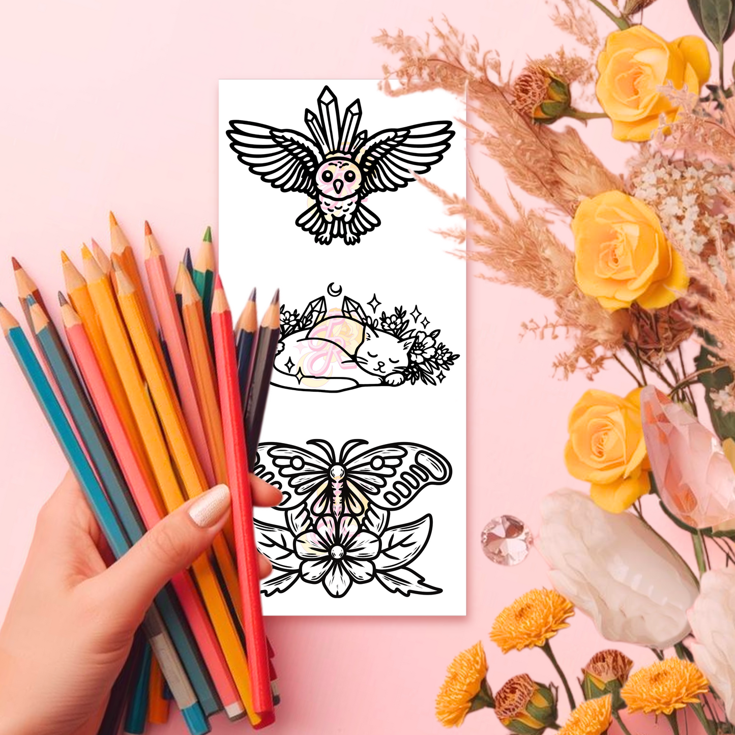 Midnight Spell Casting | Pre Colour Temporary Tattoo Mini Set