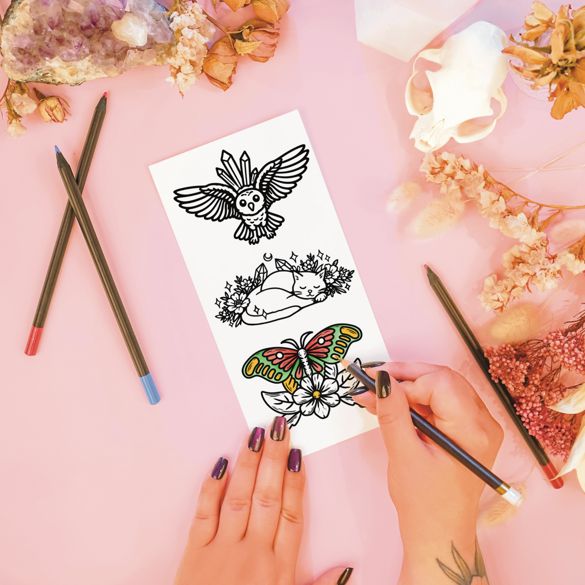 Midnight Spell Casting | Temporary Tattoo Mini Set