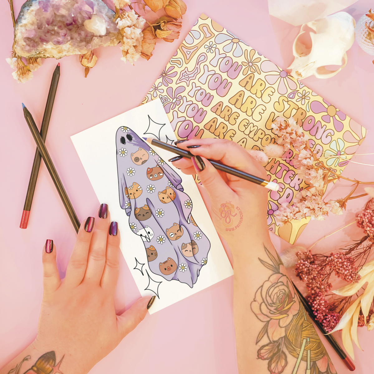 Boo-tiful Kittens | Temporary Tattoo
