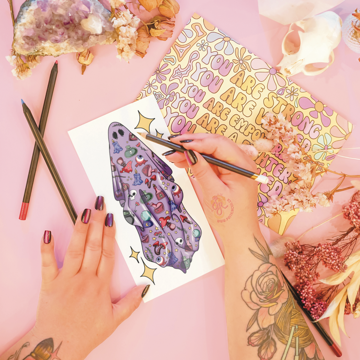 Patchwork Phantoms | Temporary Tattoo
