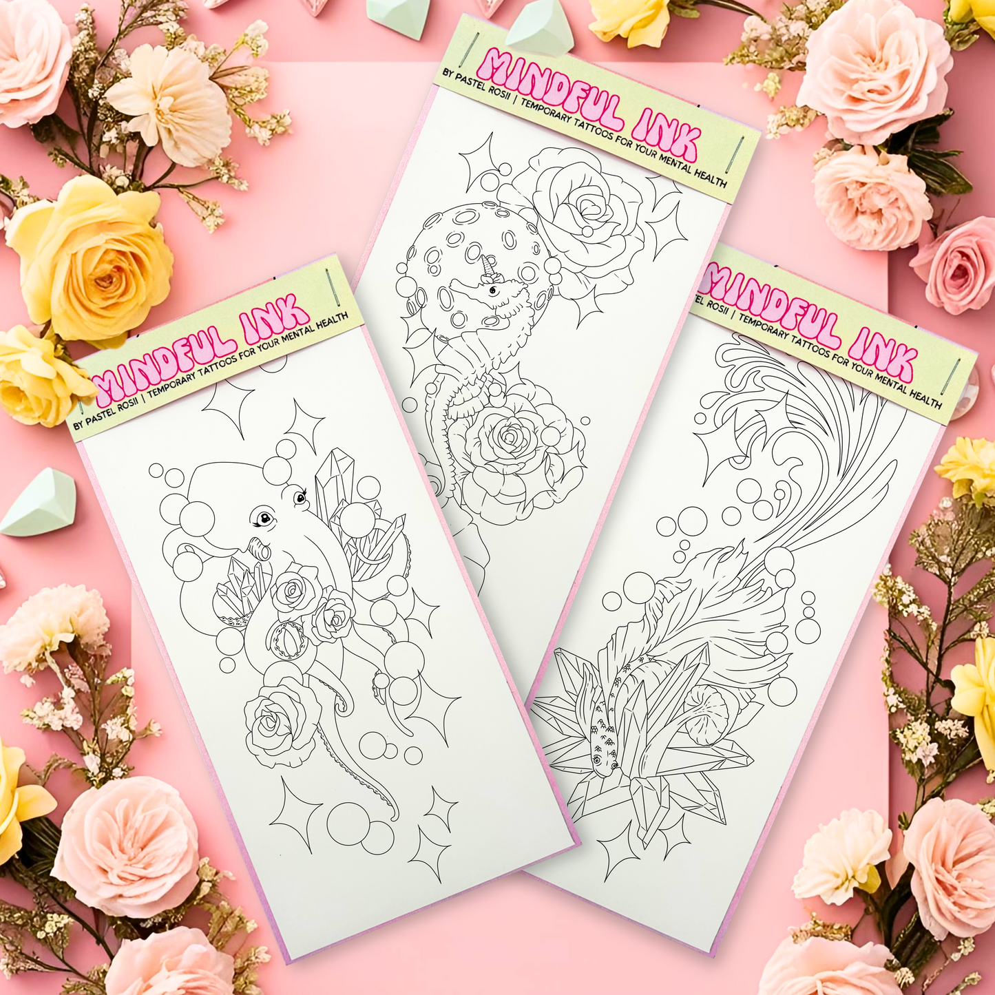 Ocean Witch’s Garden | Set of Three | Temporary Tattoos