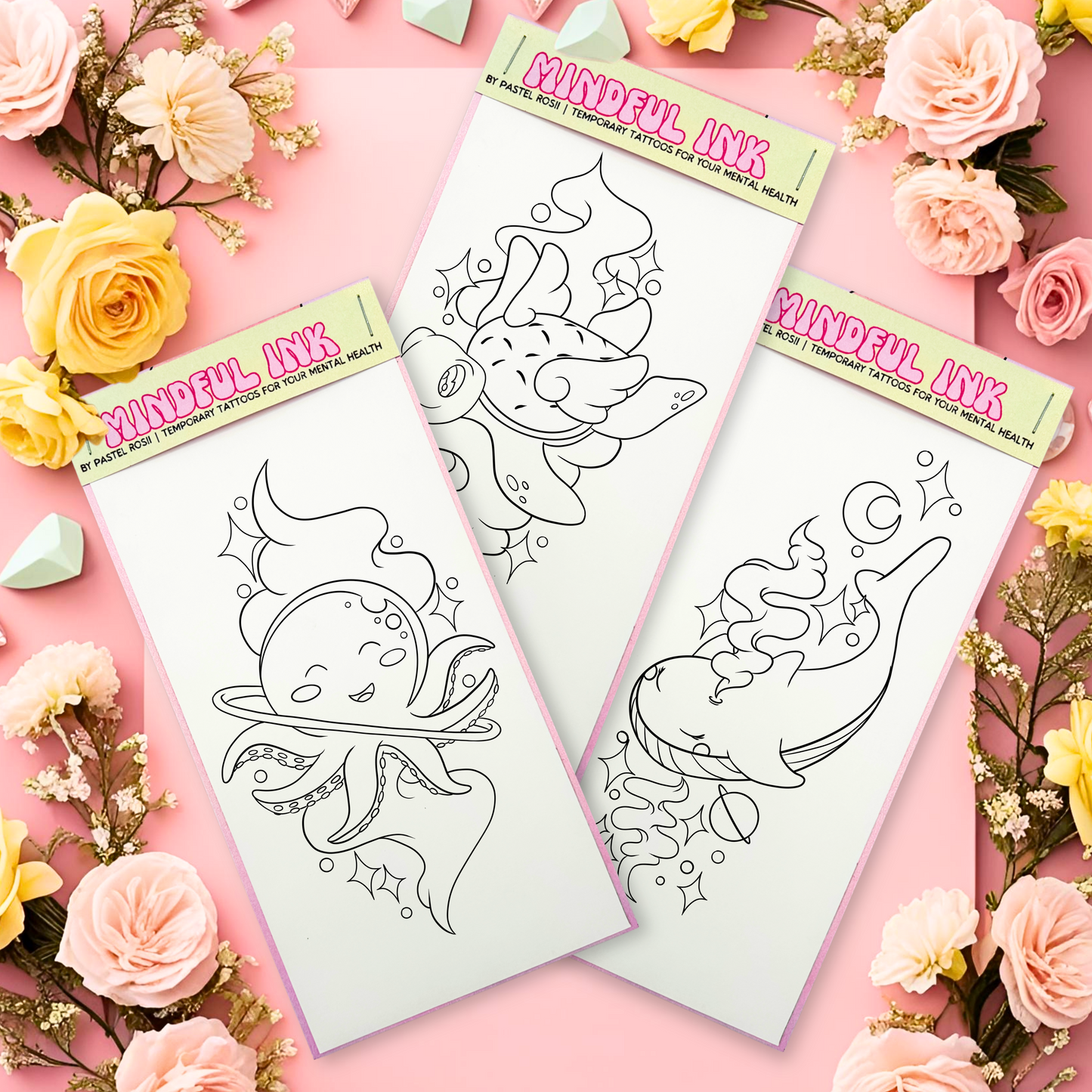 Wonders Below | Set of Three | Temporary Tattoos