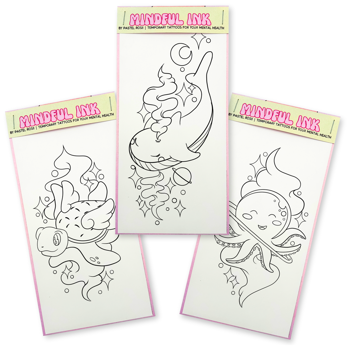 Wonders Below | Set of Three | Temporary Tattoos
