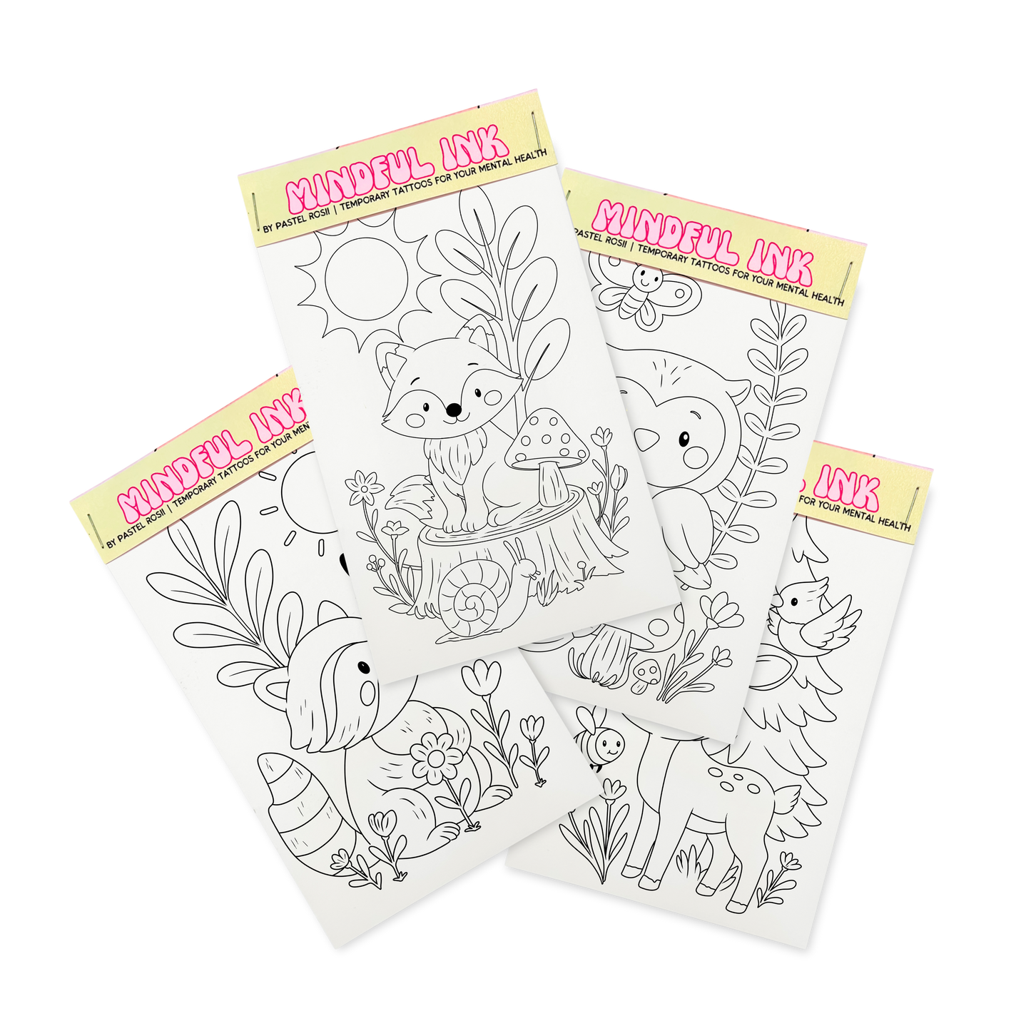 Woodland Adventure | Children’s Set of Four | Temporary Tattoos
