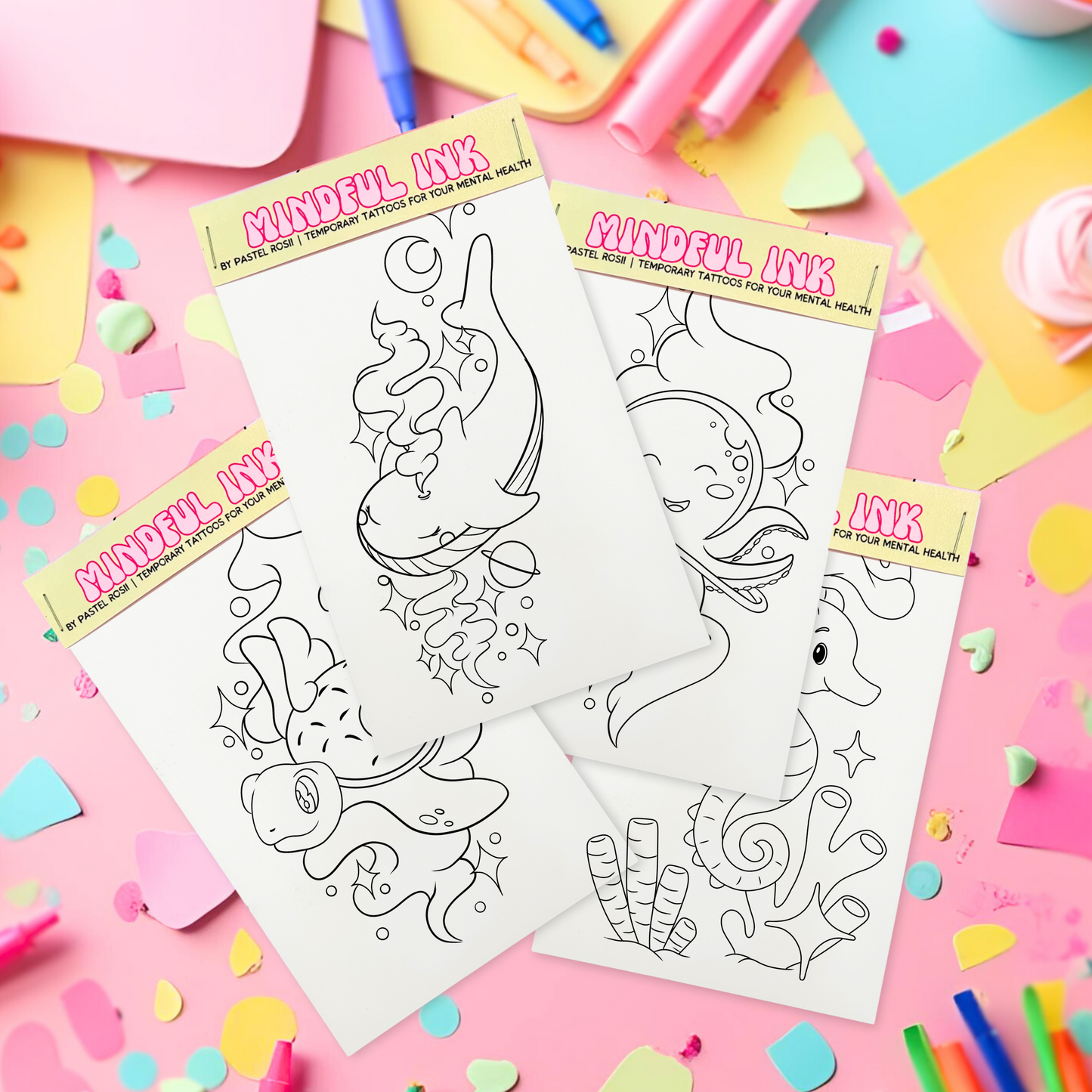 Wonders Below | Children’s Set of Four | Temporary Tattoos