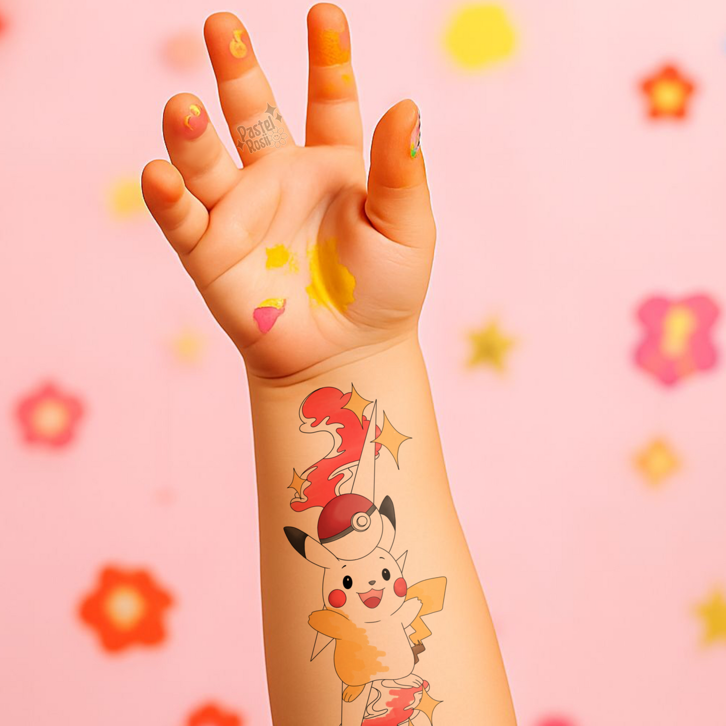 Catch and Colour | Children’s Set of Four | Temporary Tattoos (Set 1)