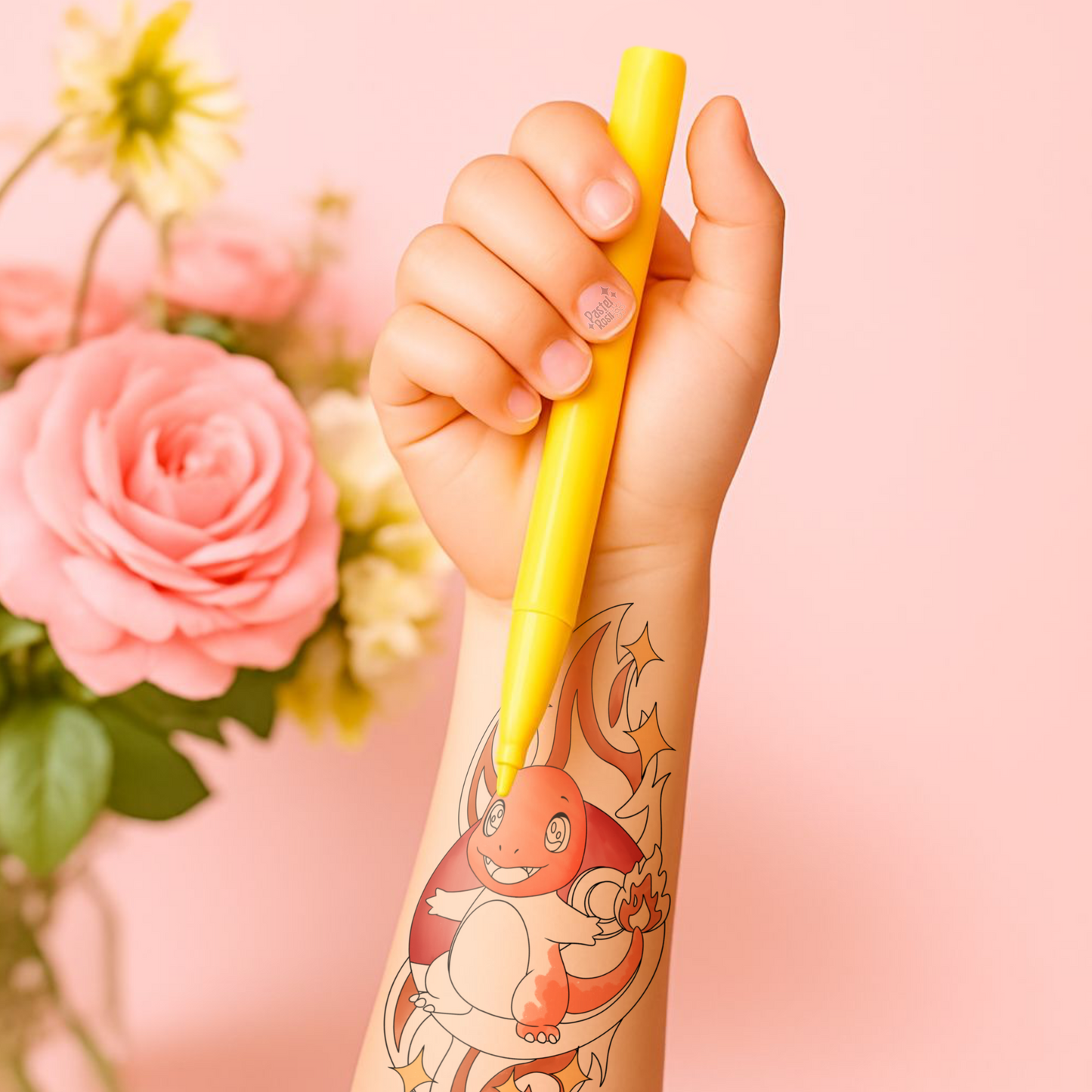 Catch and Colour | Children’s Set of Four | Temporary Tattoos (Set 1)