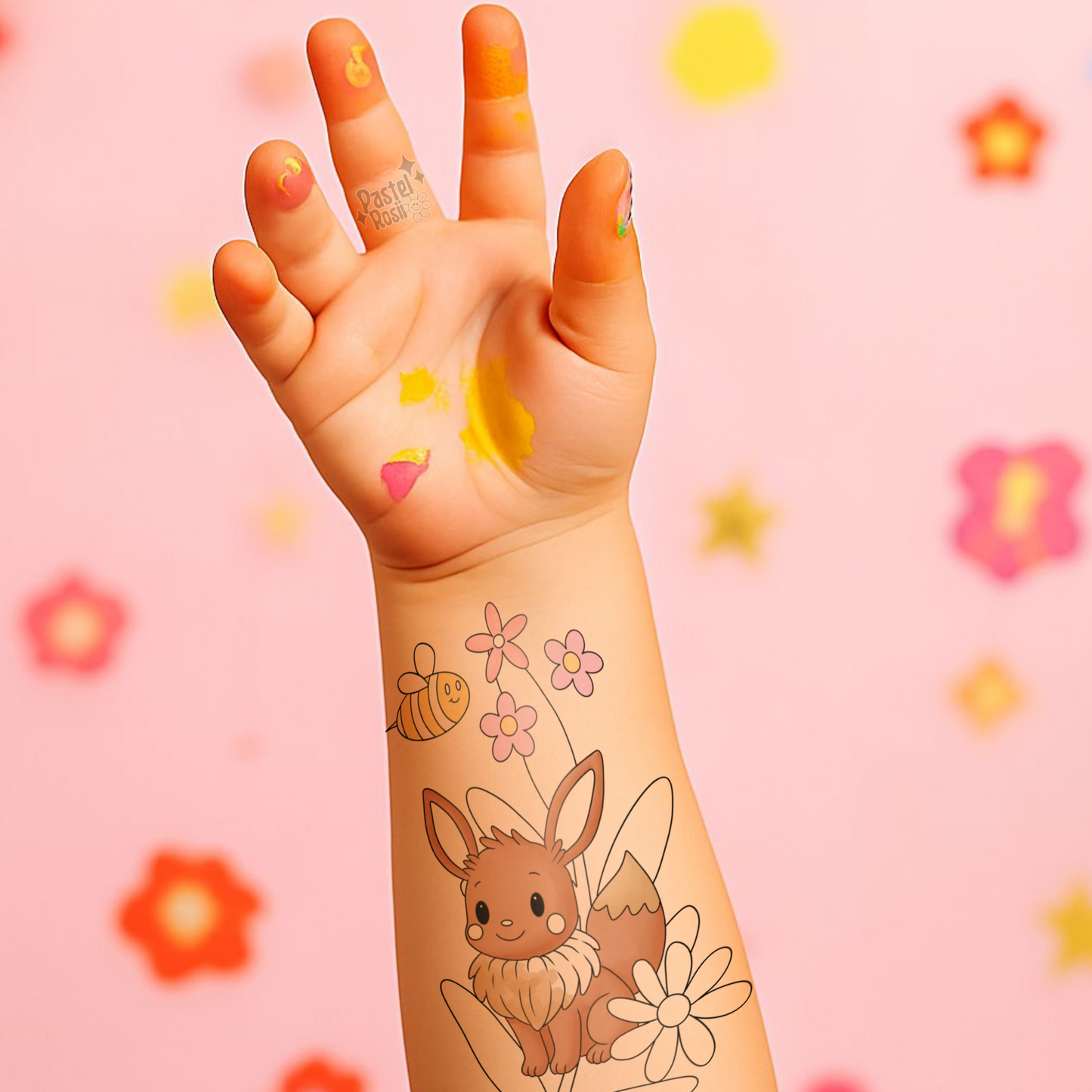 Catch and Colour | Children’s Set of Four | Temporary Tattoos (Set 2)