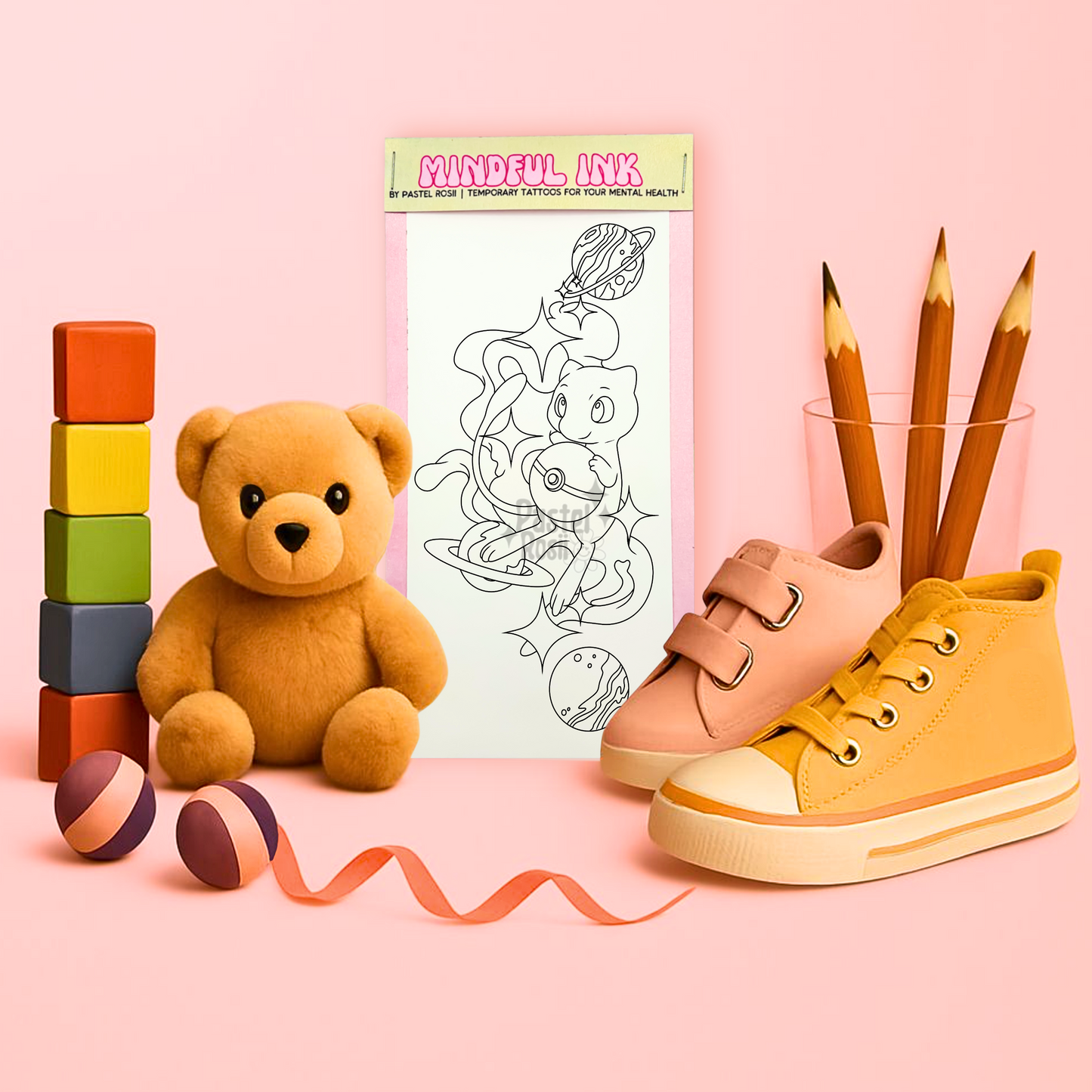 Catch and Colour | Children’s Set of Four | Temporary Tattoos (Set 2)
