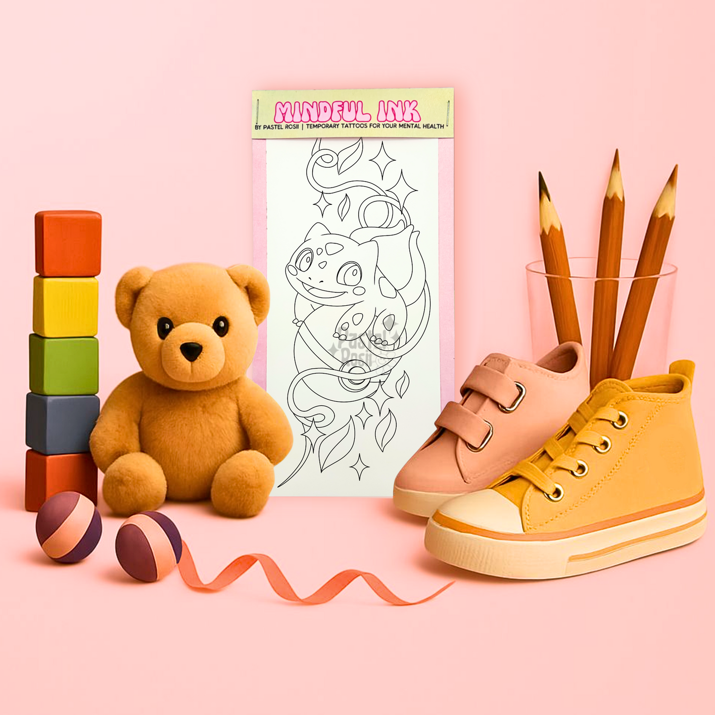 Catch and Colour | Children’s Set of Four | Temporary Tattoos (Set 1)
