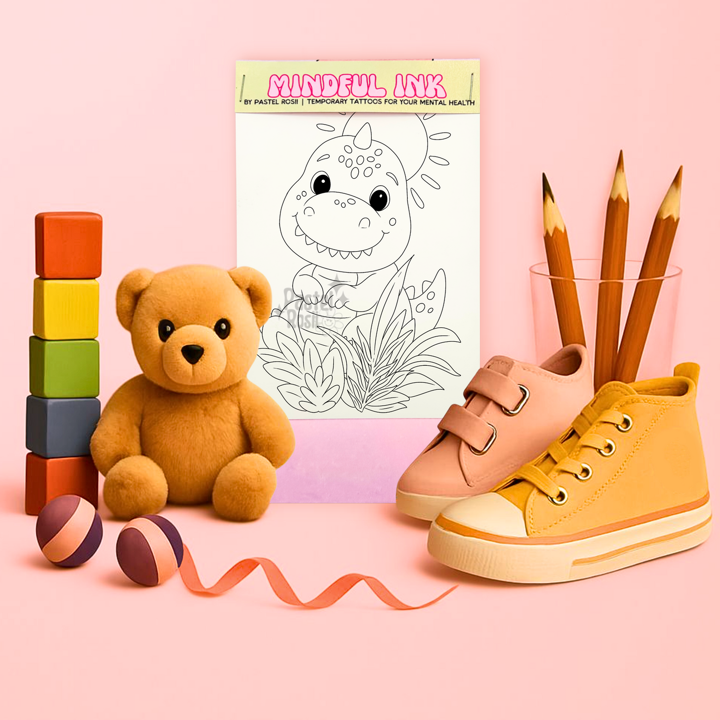 Rawr-some | Children’s Set of Four | Temporary Tattoos