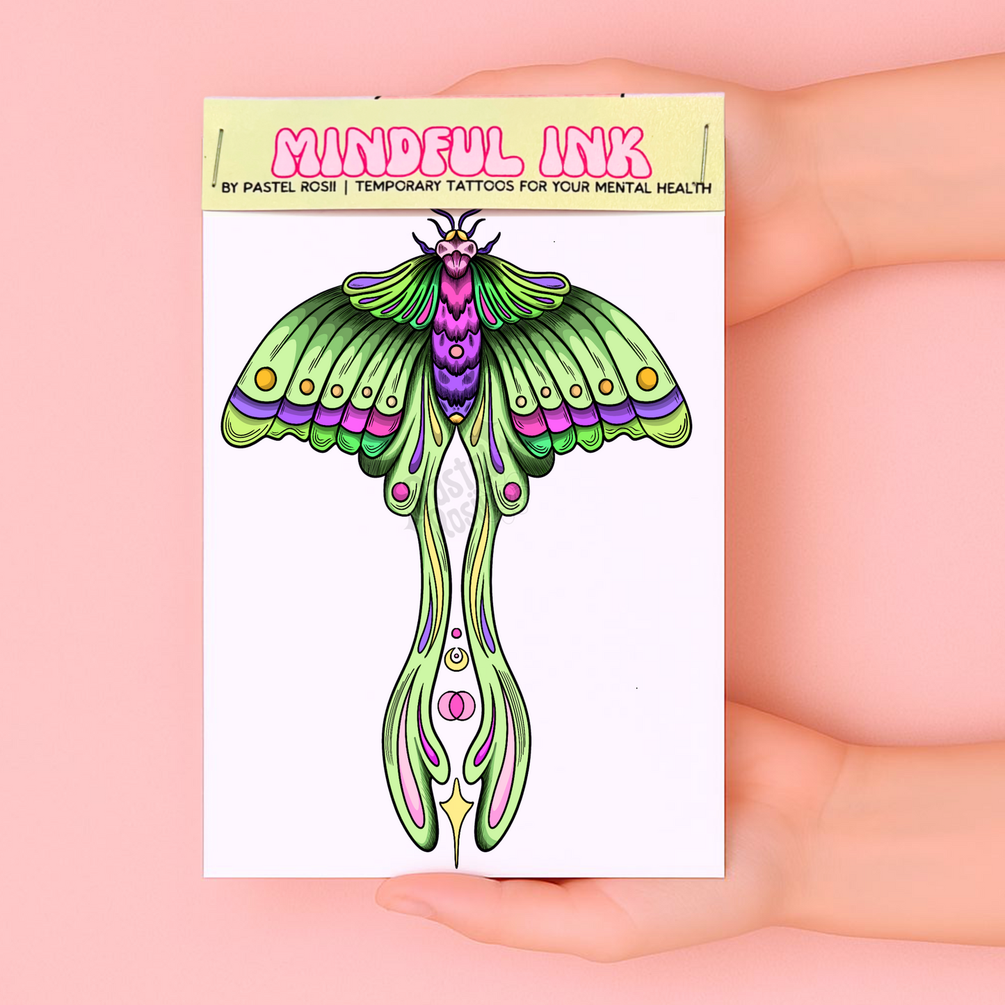 Moonblush Moth | Temporary Tattoo