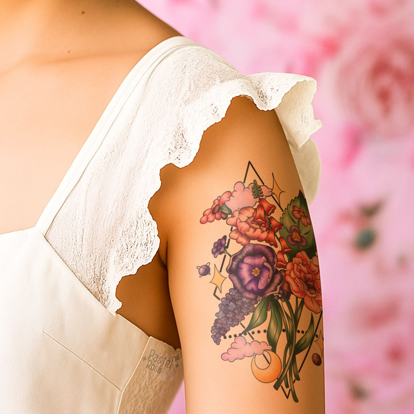 Floral Sparkles | Temporary Tattoo