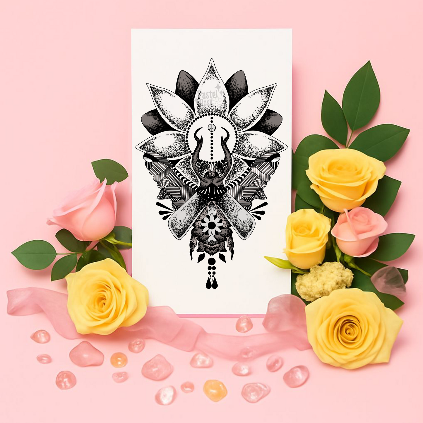 Zen Beetle | Temporary Tattoo