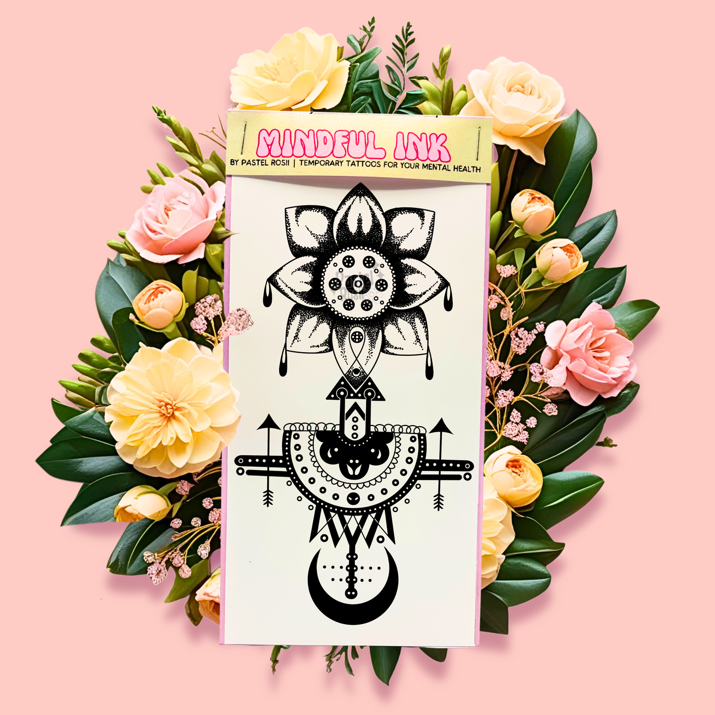 Moonflower Compass | Temporary Tattoo