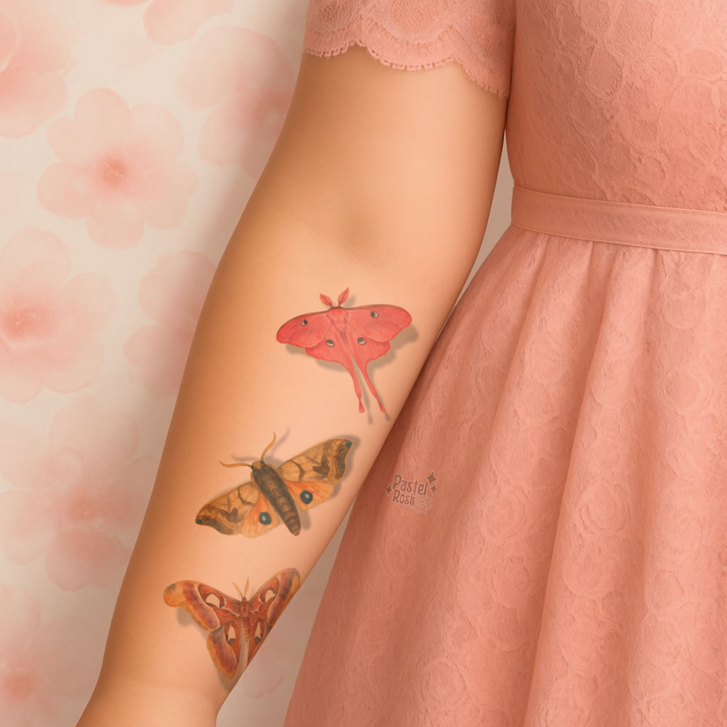 Moonshadow Moths | Temporary Tattoo