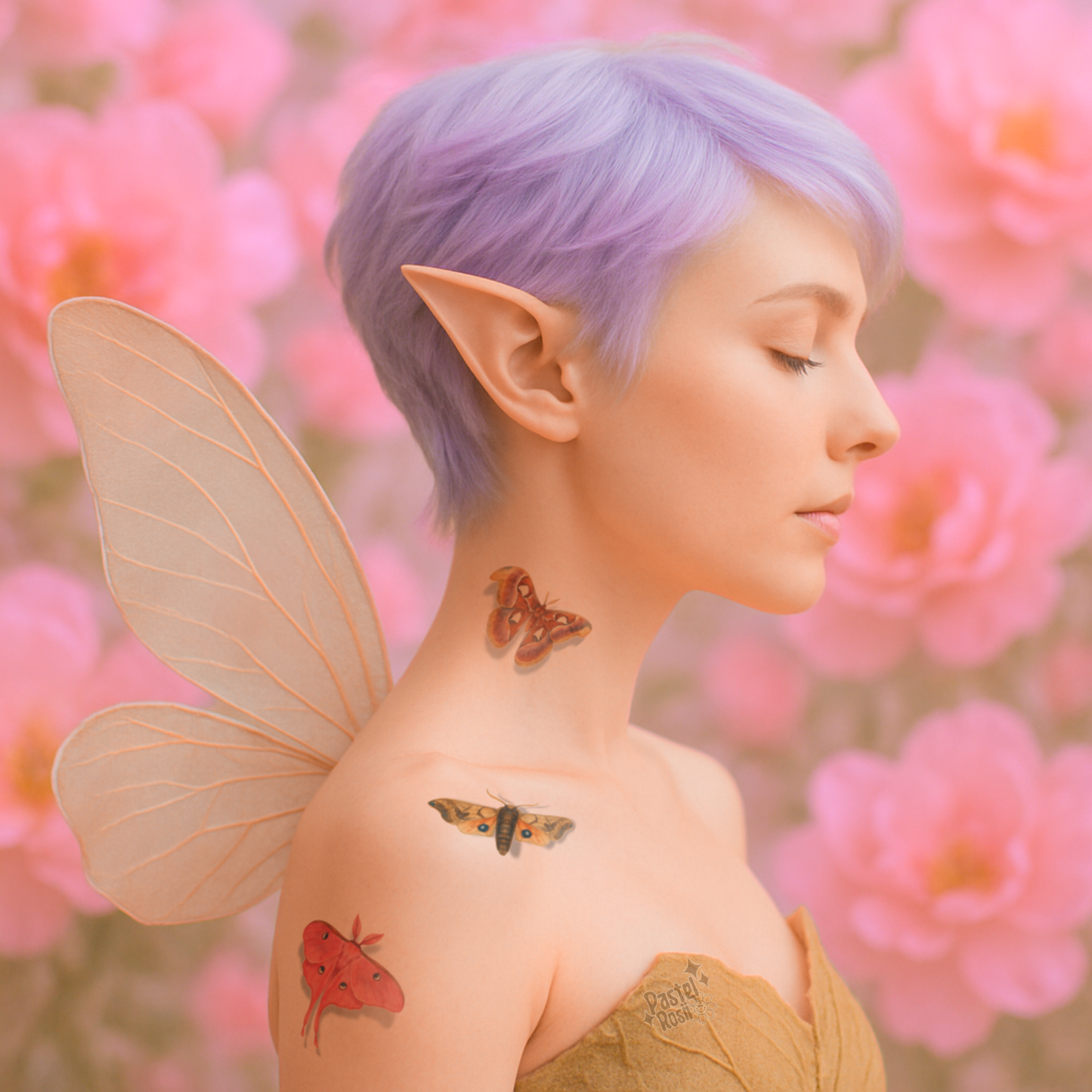 Moonshadow Moths | Temporary Tattoo