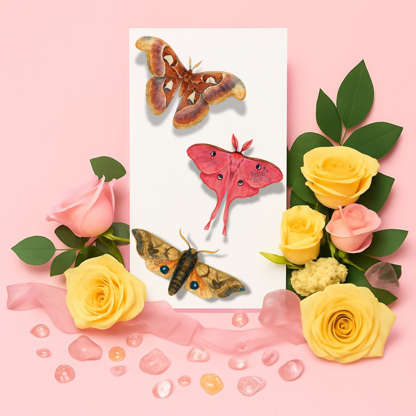Moonshadow Moths | Temporary Tattoo