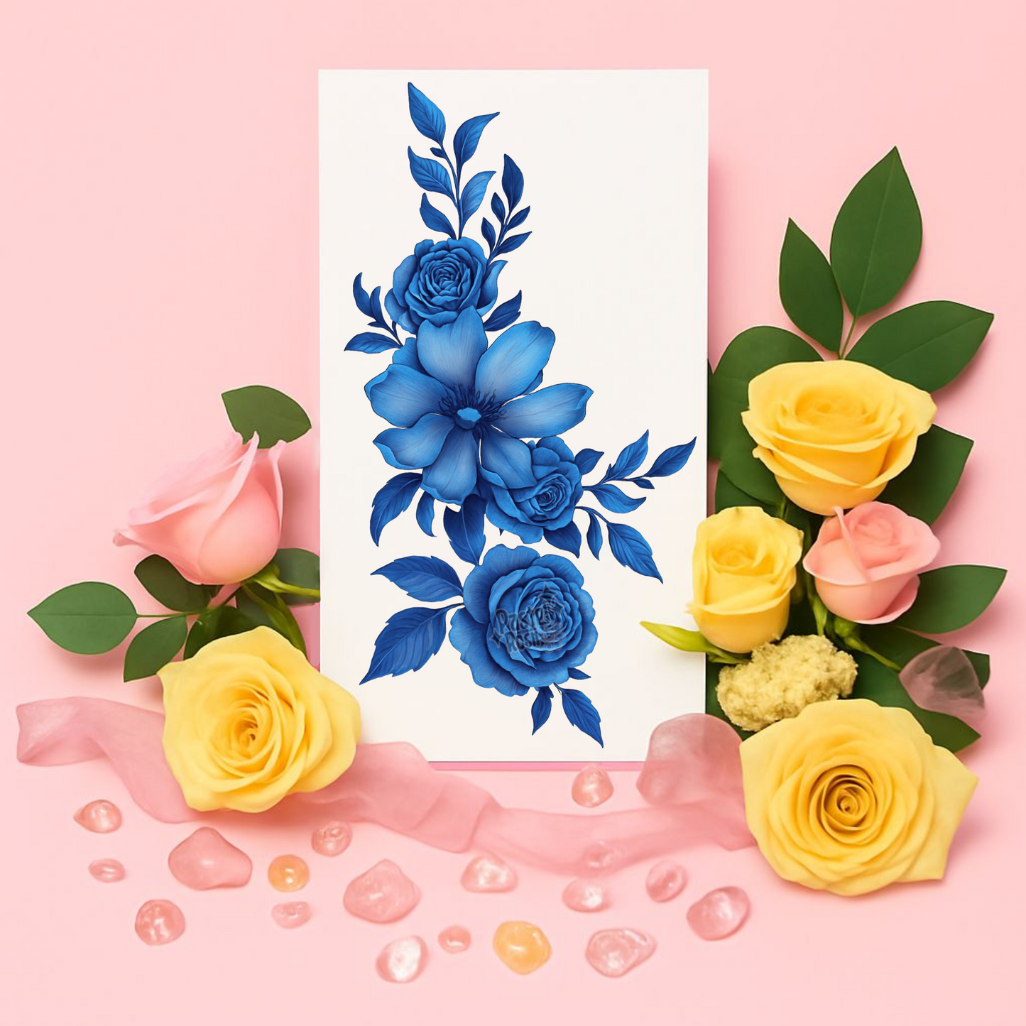 Porcelain Blooms | Temporary Tattoo