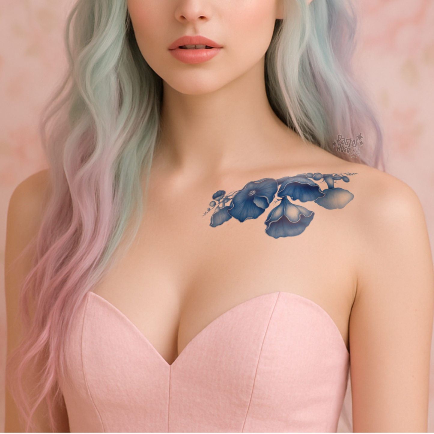 Still Life in Blue | Temporary Tattoo