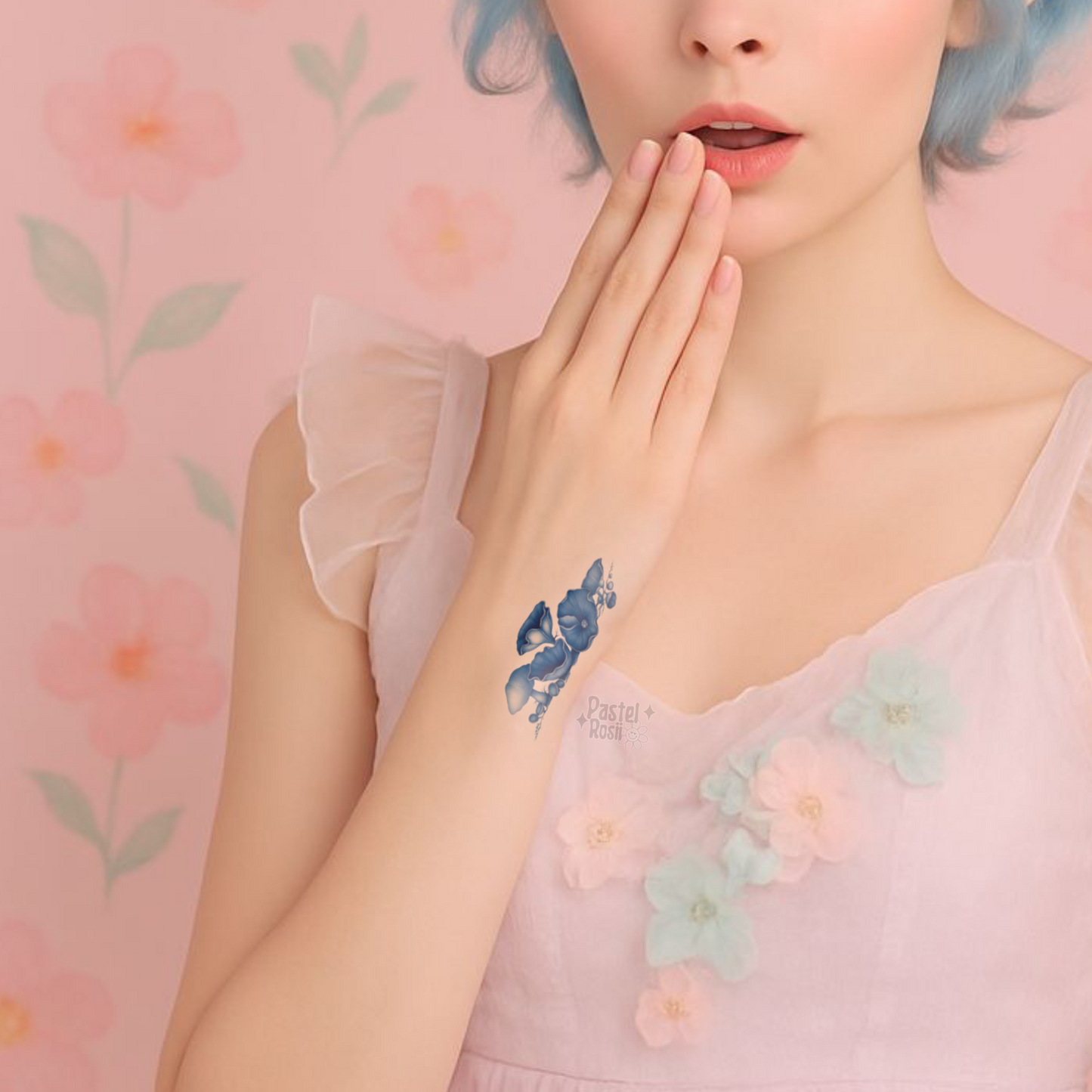 Still Life in Blue | Temporary Tattoo