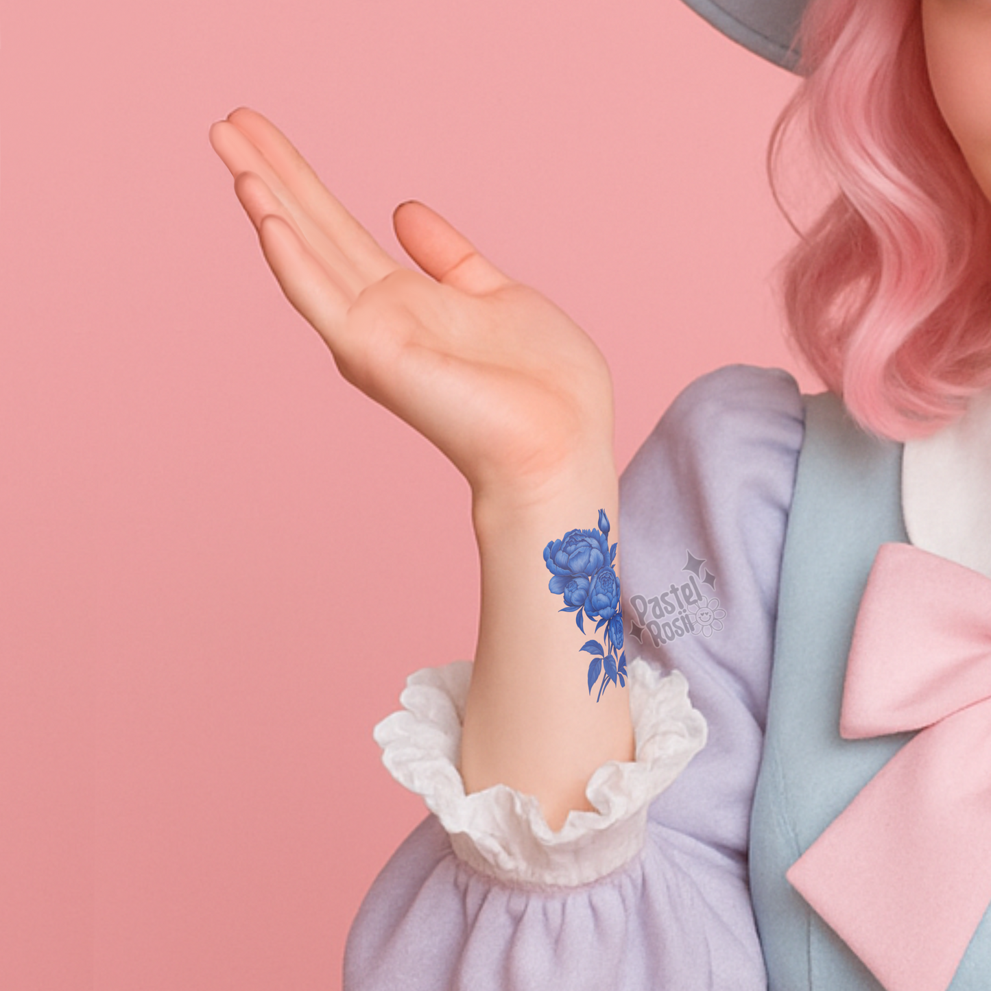 Blue Willow Garden | Temporary Tattoo