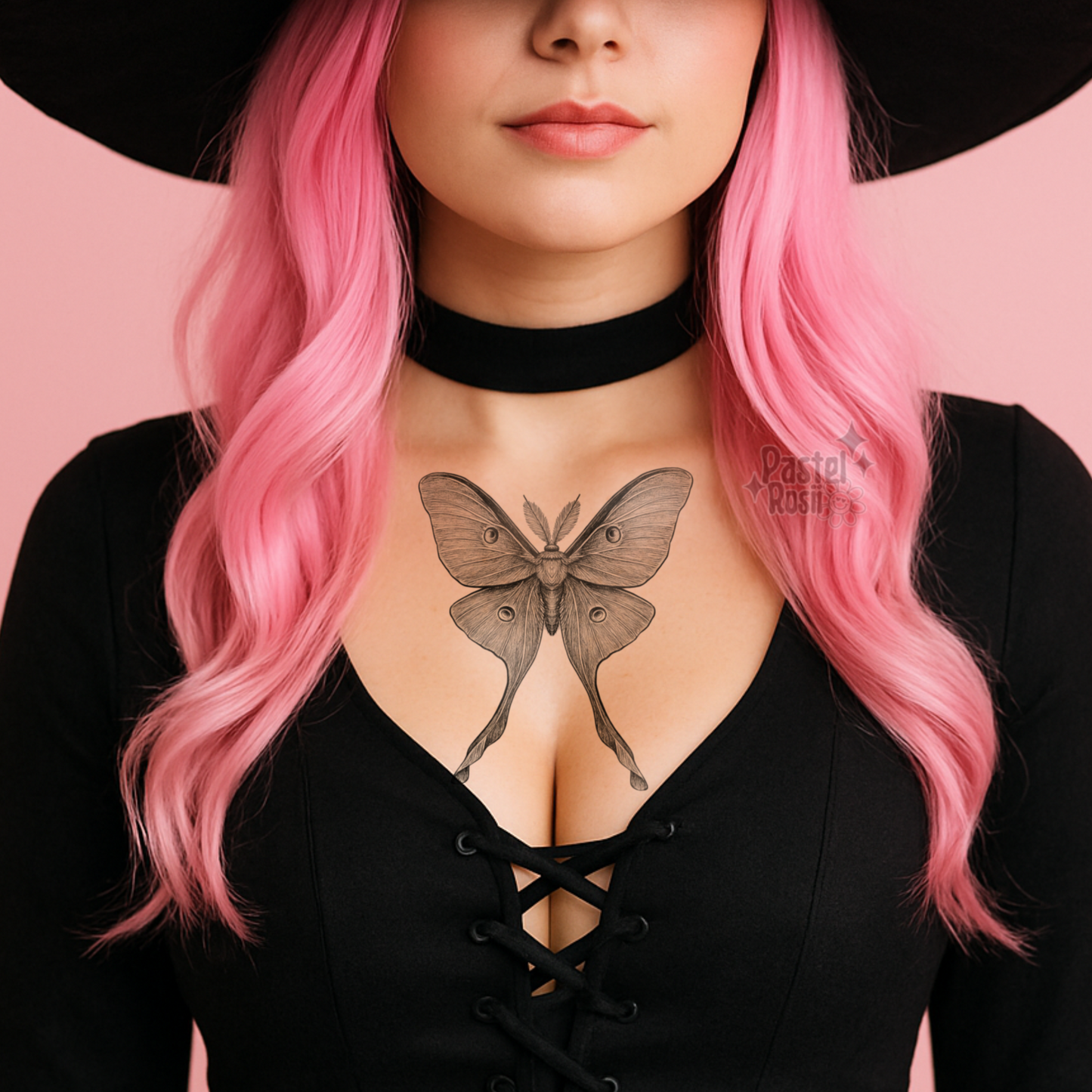 Moonveil Moth | Temporary Tattoo