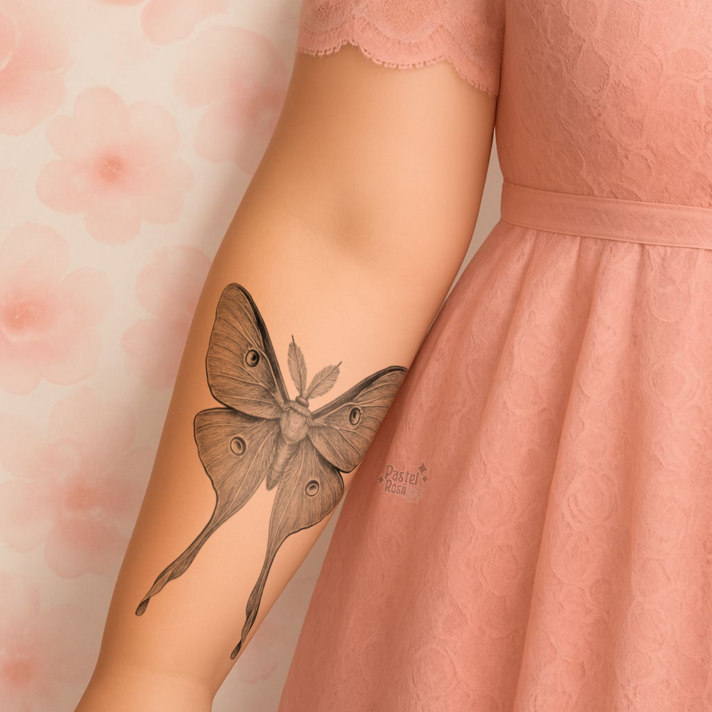 Moonveil Moth | Temporary Tattoo