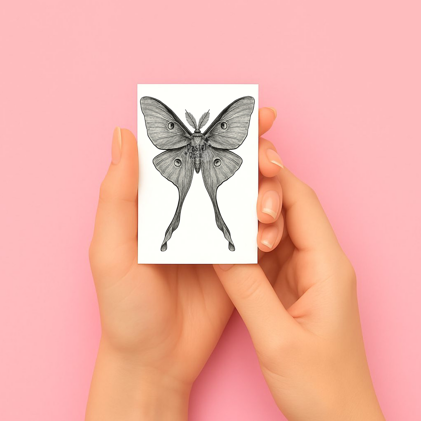 Moonveil Moth | Temporary Tattoo