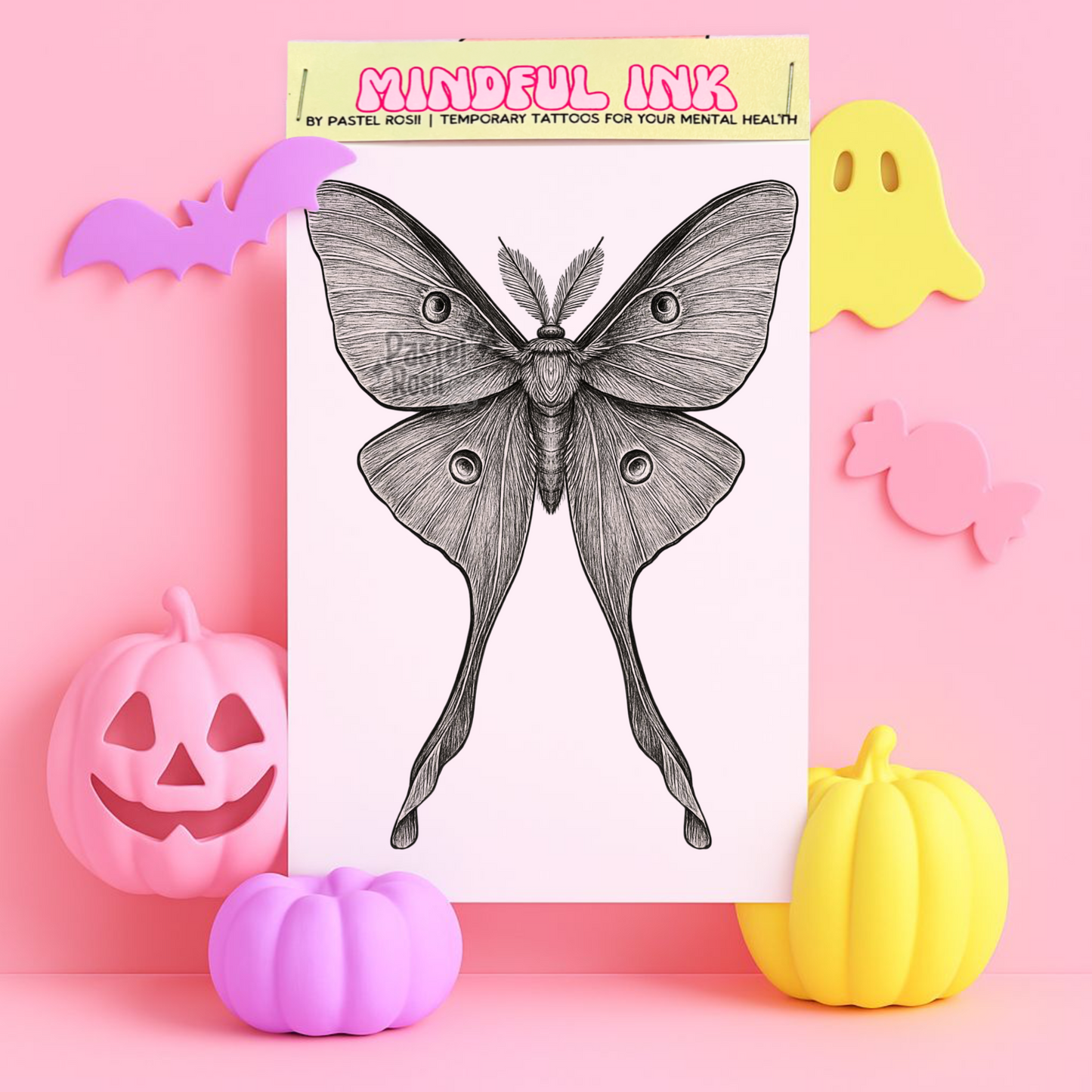 Moonveil Moth | Temporary Tattoo