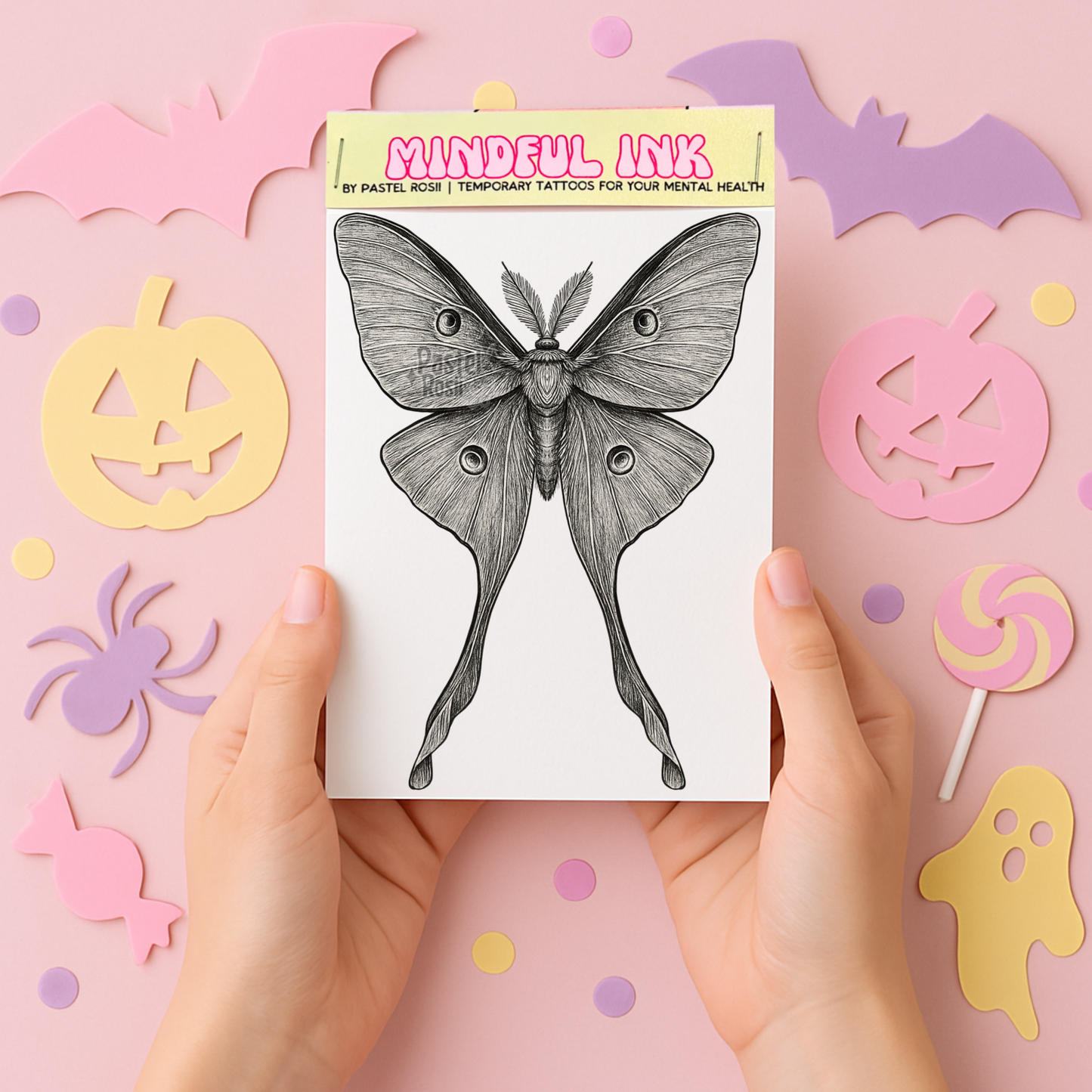 Moonveil Moth | Temporary Tattoo