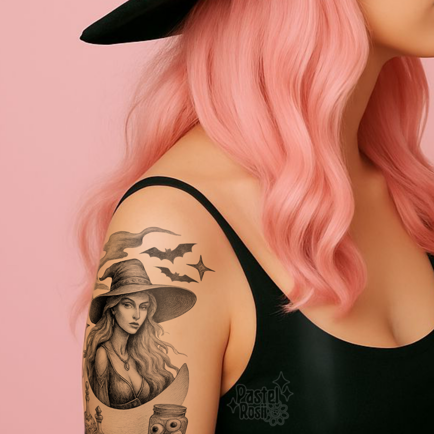 Moonshadow Enchantress | Temporary Tattoo