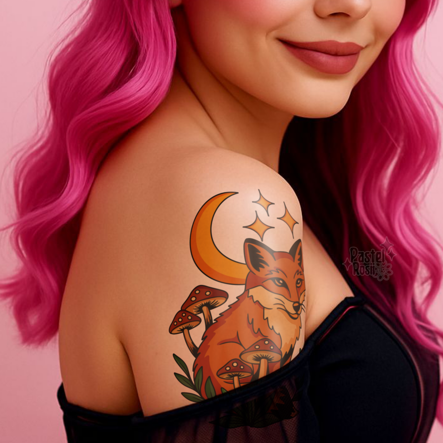 Moonlit Trickster | Temporary Tattoo