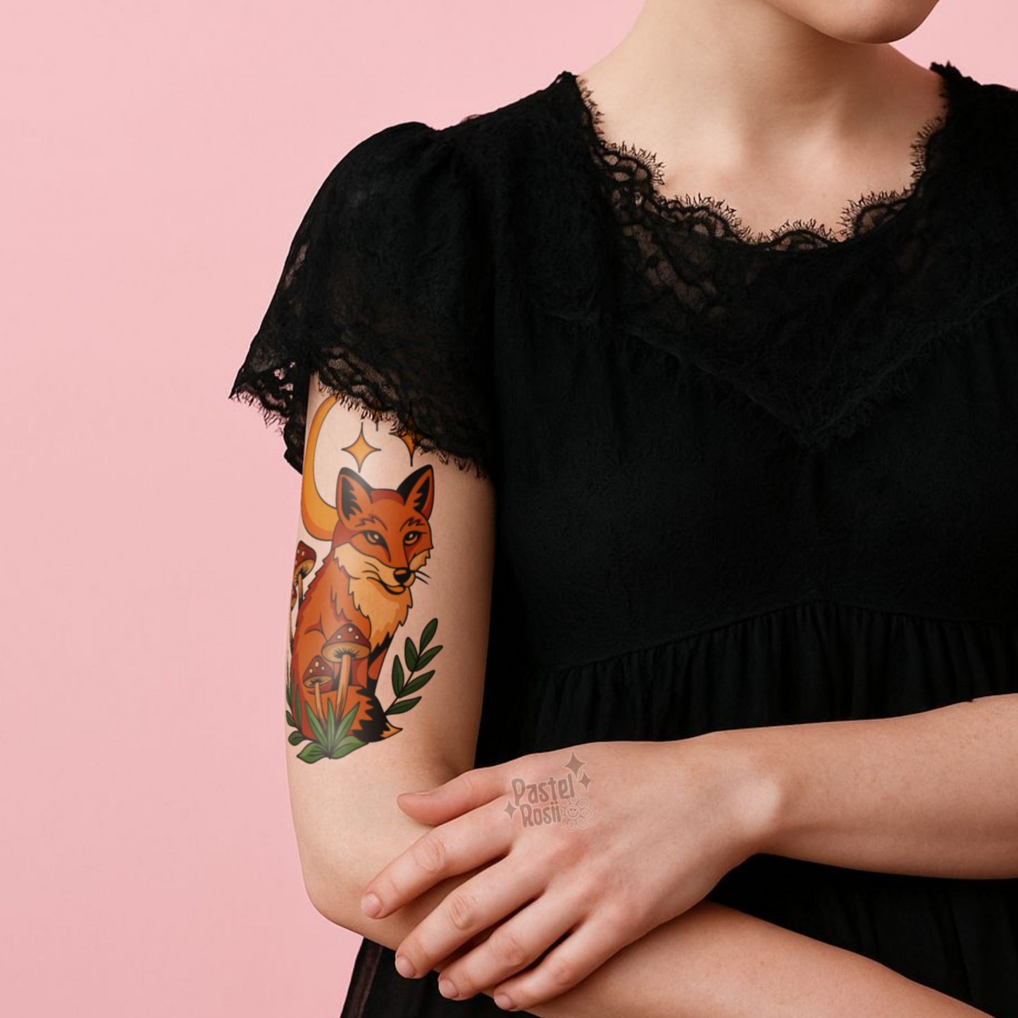 Moonlit Trickster | Temporary Tattoo