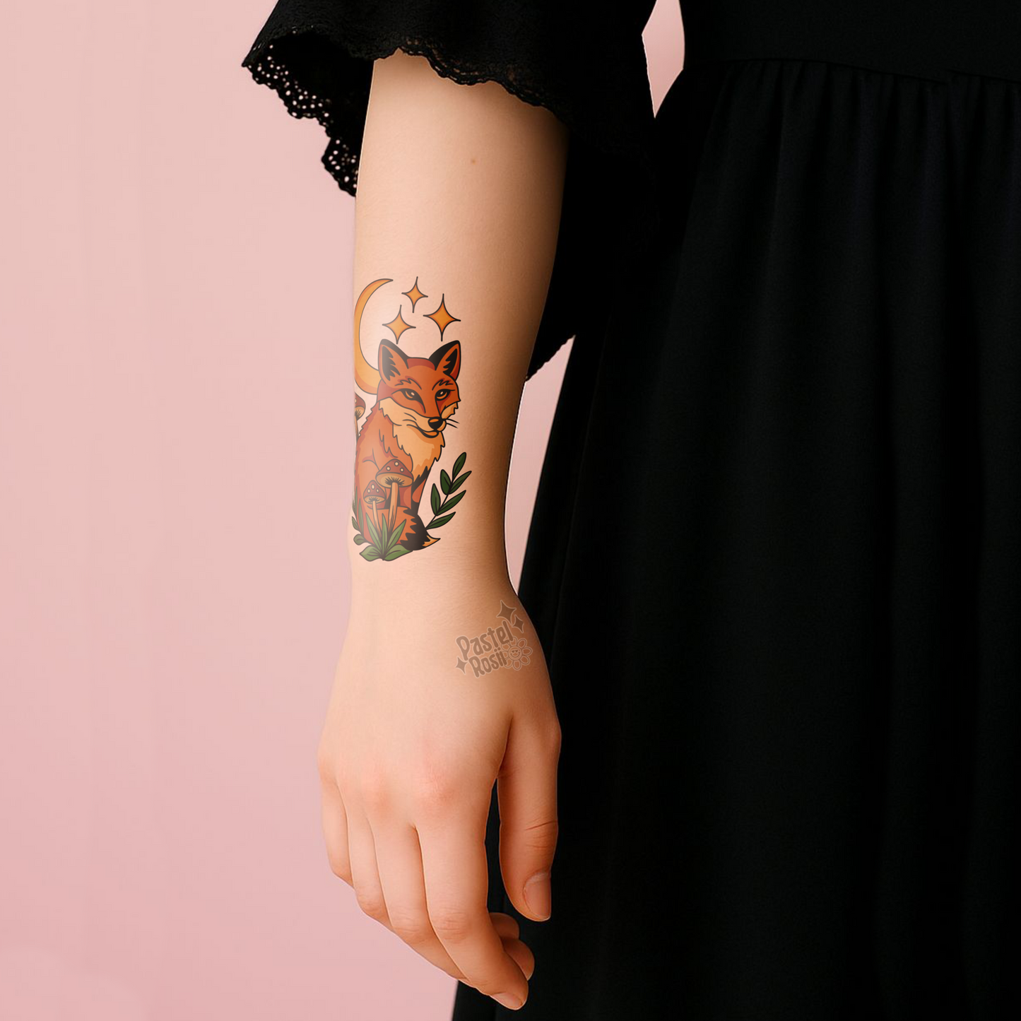 Moonlit Trickster | Temporary Tattoo
