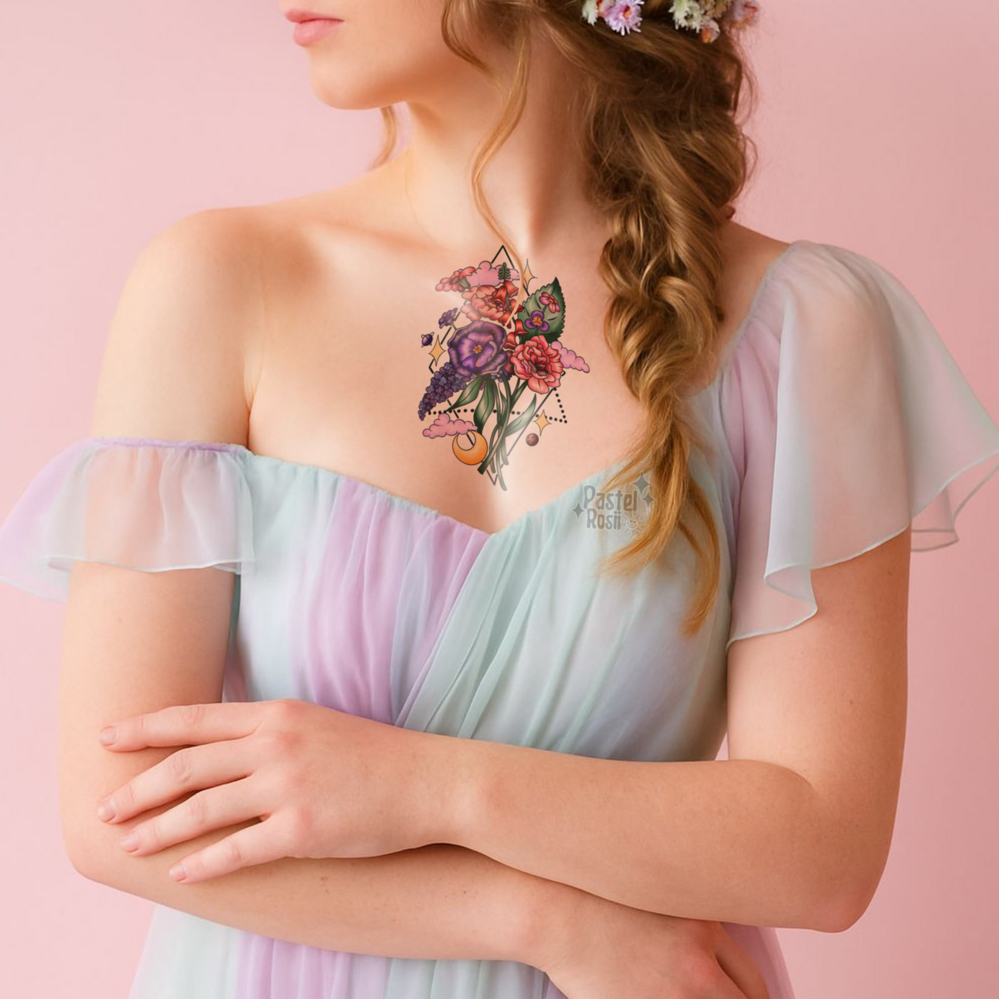 Floral Sparkles | Temporary Tattoo
