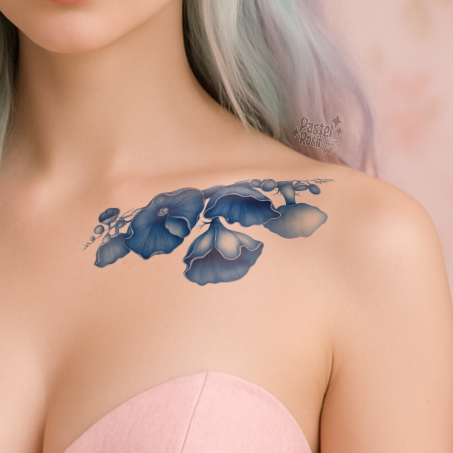 Still Life in Blue | Temporary Tattoo