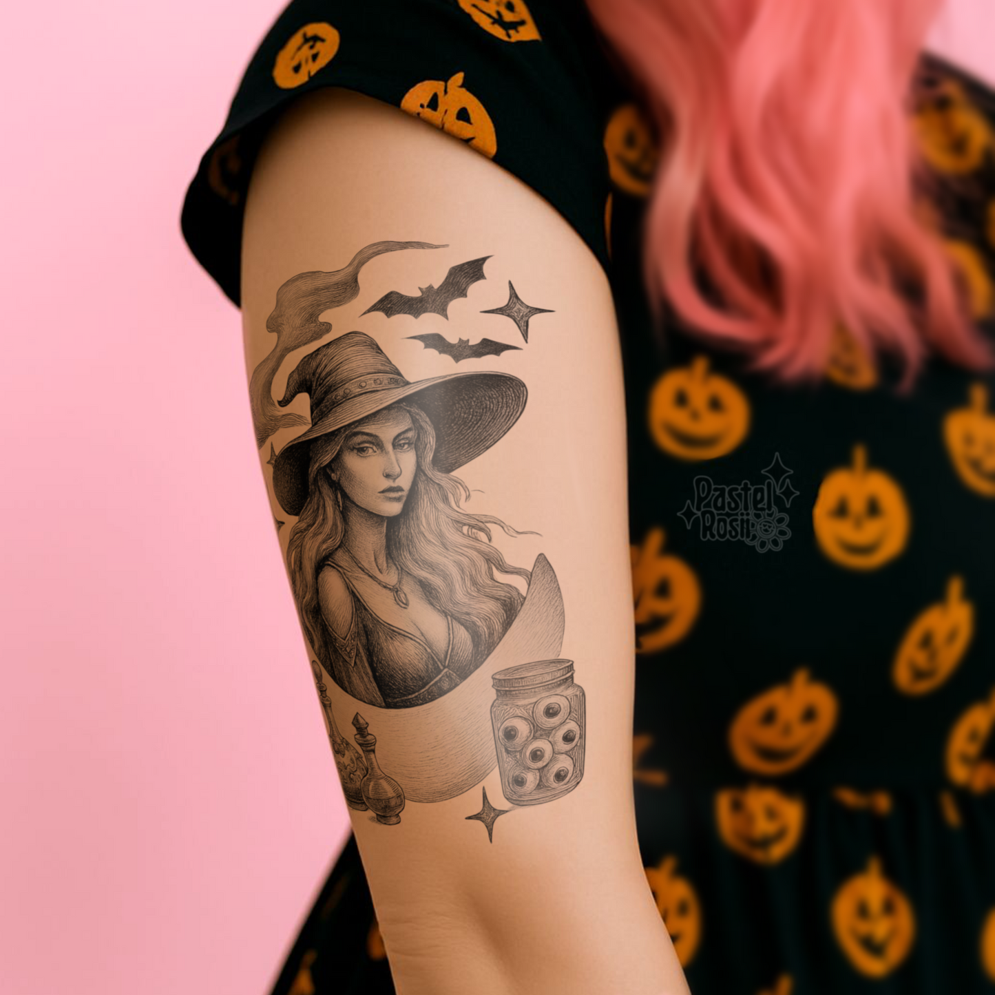 Moonshadow Enchantress | Temporary Tattoo