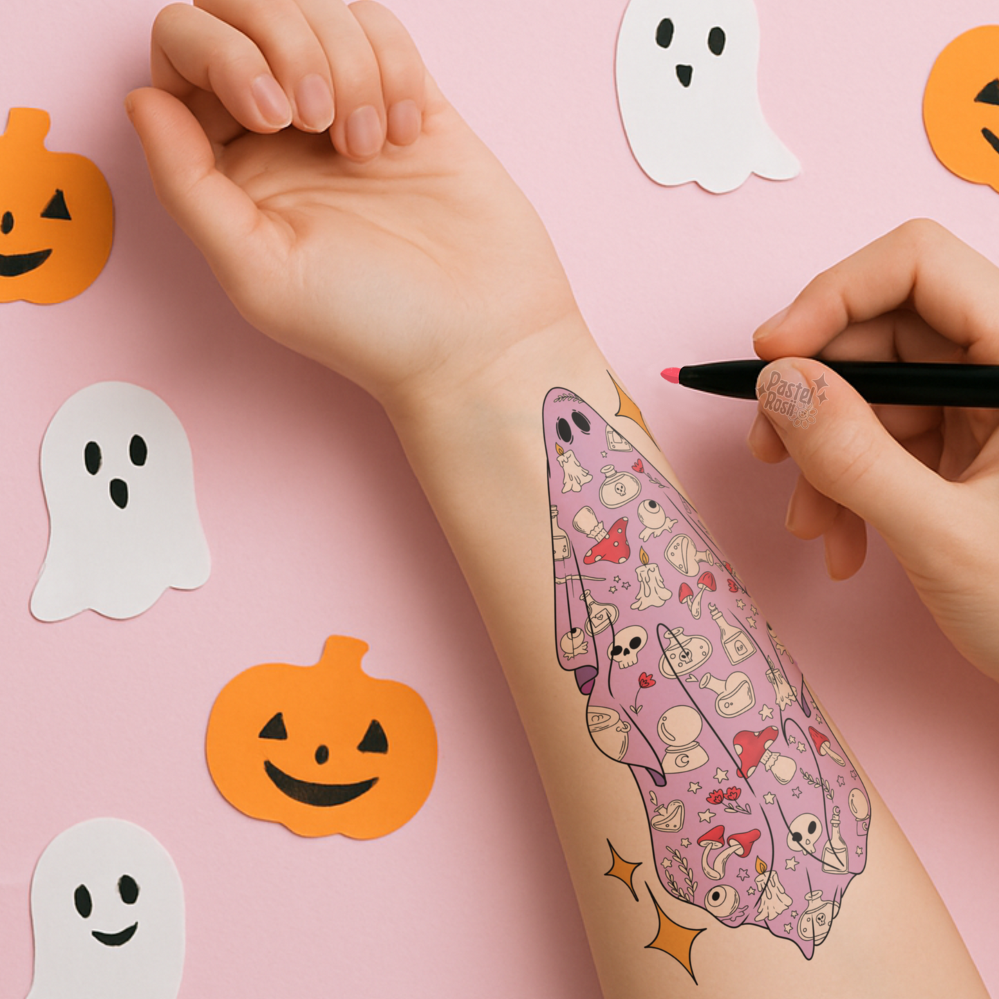 Patchwork Phantoms | Temporary Tattoo
