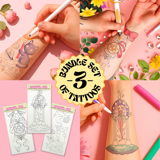 Moon Queen | Set of Three | Temporary Tattoos