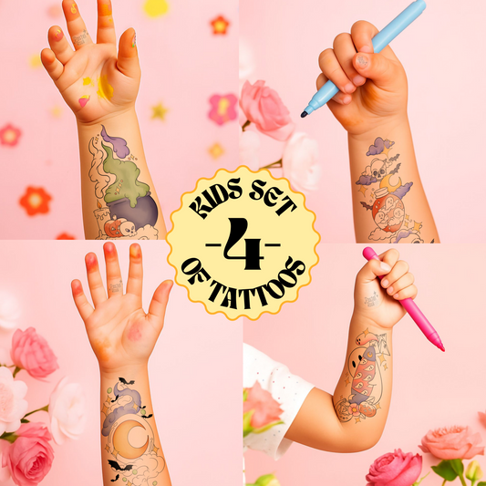 Halloween Forever | Children’s Set of Four | Temporary Tattoos