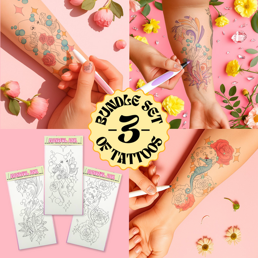 Ocean Witch’s Garden | Set of Three | Temporary Tattoos