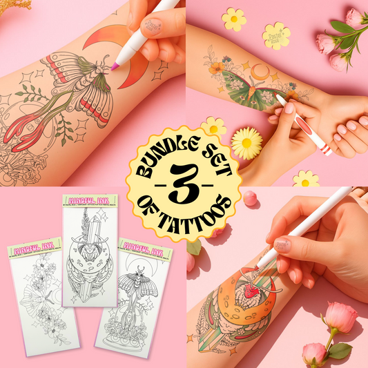 Moonlight Minds | Set of Three | Temporary Tattoos