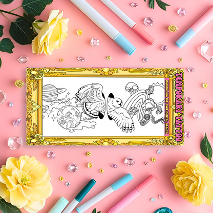 Owl of Two Realms | Temporary Tattoo