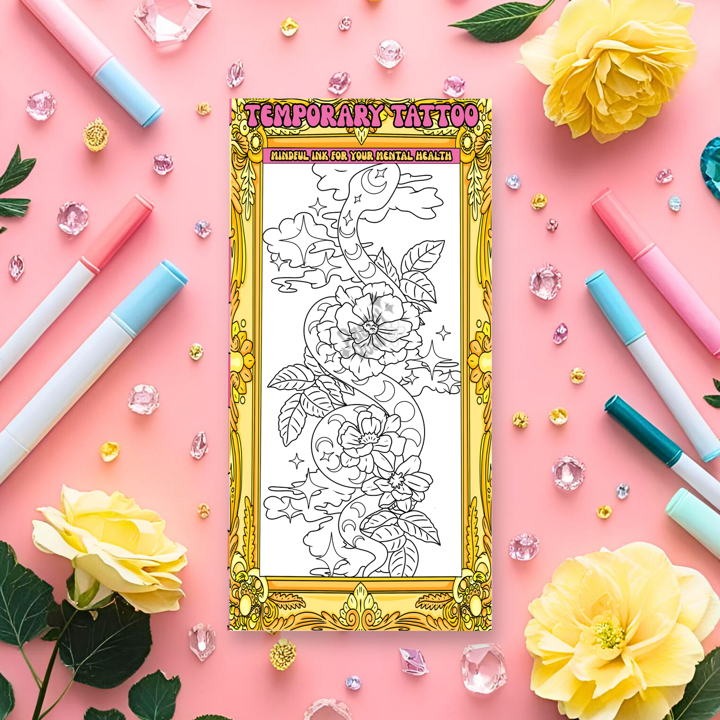 Serpent Blooming | Temporary Tattoo