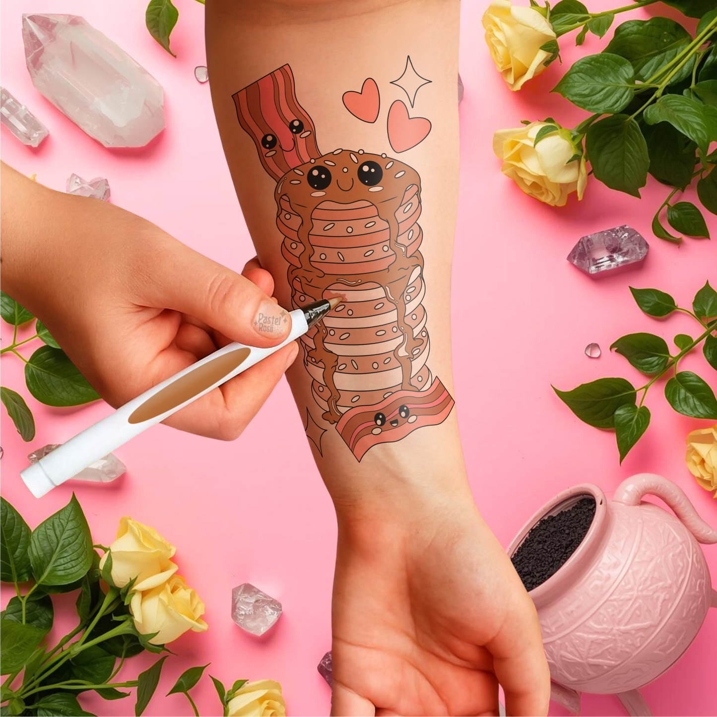 Stacked With Joy | Temporary Tattoo